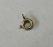 ANEL DE SALTO DE MOLA DE OURO AMARELO SÓLIDO 18K 5/16” FECHO, usado comprar usado  Enviando para Brazil