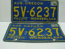 1989 oregon license for sale  Ellijay