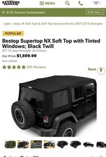 Bestop supertop soft for sale  Crawfordsville
