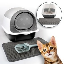 Katzenklo grau katzentoilette gebraucht kaufen  Hamburg