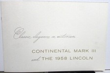 1958 lincoln continental for sale  Holts Summit