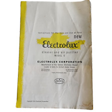 Aspirador de pó e purificador de ar Electrolux módulo E manual de instruções vintage 1955 comprar usado  Enviando para Brazil