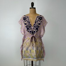 Usado, Vestido Free People Feminino 4 Boho Floral Profundo V Babado Cintura Gravata Trabalho Festa Núcleo comprar usado  Enviando para Brazil
