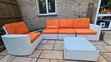 Modular white rattan for sale  PETERBOROUGH