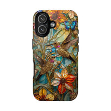 Capa telefone beija-flor vitral falso, capa telefone amante de pássaros, capa para iPhone 17, usado comprar usado  Enviando para Brazil