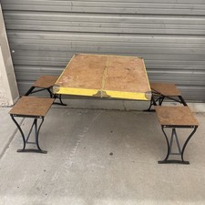 Vintage K&S Inc Mesa Dobrável Portátil Dobrável Mala de Piquenique Mesa RV Camping, usado comprar usado  Enviando para Brazil