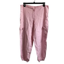 Calça Jogger Bryn Walker Baby Rosa 100% Linho Cargo Lagenlook - Pequena comprar usado  Enviando para Brazil