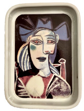 RARO!  Bandeja de bugigangas Buste De Femme Au Chapeau Bleu Marina Picasso Collection, usado comprar usado  Enviando para Brazil