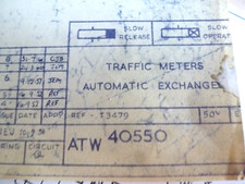 Gpo strowger diagram for sale  WESTON-SUPER-MARE