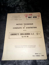 Technique camionnette simca d'occasion  Tours-