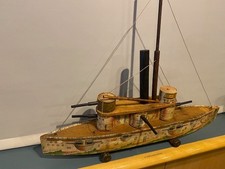 Antiguo bote de madera de juguete Bliss circa 1896 segunda mano  Embacar hacia Mexico