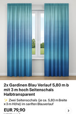 Gardinen blau verlauf gebraucht kaufen  Berlin