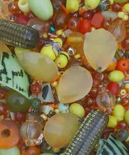 Upcycled yellow beads for sale  SALTBURN-BY-THE-SEA