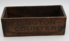CAIXA DE MADEIRA VINTAGE "REDINGTON COUNTER CHICAGO, EUA." comprar usado  Enviando para Brazil
