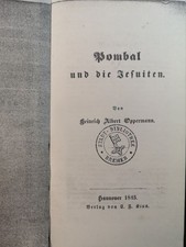 Pombal jesuiten ppermann gebraucht kaufen  Lübeck