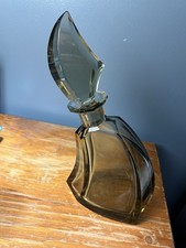 Usado, Garrafa Decantadora Inclinada Geométrica de Vidro Art Deco Bohemian Karl Palda com Rolha comprar usado  Enviando para Brazil