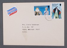 Usado, Capa correio aéreo Mayfairstamps Ilhas Malvinas 1993 para Aspen CO AAT_74179 comprar usado  Enviando para Brazil