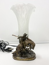 Abajur de mesa tulipa bronze? Réplica Bronco Buster cavalo Remington faroeste rústico comprar usado  Enviando para Brazil