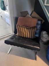 Barcelona chair black for sale  HITCHIN