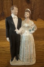 Usado, Decoração de bolo vintage de giz da década de 1940 para noivos ~casamento comprar usado  Enviando para Brazil