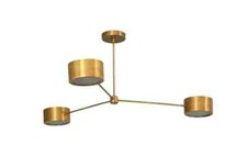 Luminária lustre 3 luzes Stilnovo balance vidro latão bruto comprar usado  Enviando para Brazil