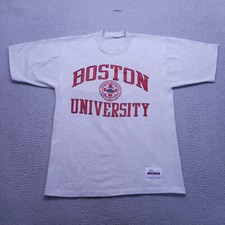 Vtg Boston Unitversity Shirt Mens Large Grey SKM Game Ready Heavy Cotton comprar usado  Enviando para Brazil