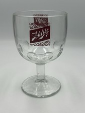 Caneca/cálice de cerveja vintage anos 70 Schlitz 6” vidro transparente com haste impressão digital comprar usado  Enviando para Brazil