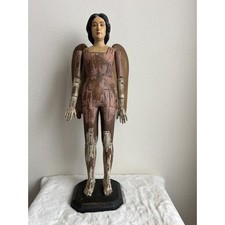 Brazos articulados de madera tallada a mano 27” estatua ángel escultura arte segunda mano  Embacar hacia Mexico
