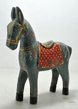 Estatueta de cavalo de madeira vintage original antiga esculpida à mão pintada comprar usado  Enviando para Brazil