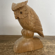 Wood carved owl for sale  LEEK