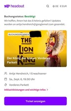 Ticket könig löwen gebraucht kaufen  München