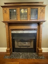 Tiger oak fireplace for sale  Benton