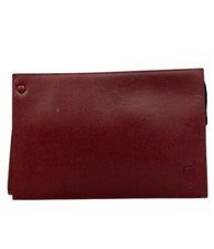 Bolsa de Embreagem Cartier Must Line Business Couro Bordeaux 26,5x17,5x5cm Usada comprar usado  Enviando para Brazil