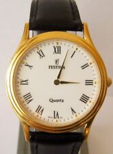 RELÓGIO DE QUARTZO VINTAGE RARO LINDO BANHADO A OURO 34mm masculino feminino "festina" # 747 comprar usado  Enviando para Brazil