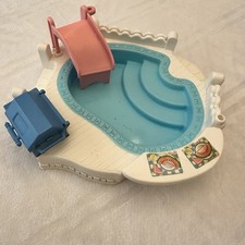 Usado, FISHER PRICE Loving Family Dream casa de bonecas piscina com escorregador e churrasqueira 1995 comprar usado  Enviando para Brazil