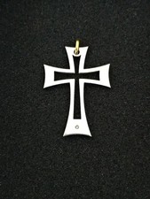 Collana croce acciaio usato  Torre Canavese