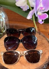 Conjunto de 3 óculos de sol da moda tamanho grande estilo verão cruzeiro na praia sem marca comprar usado  Enviando para Brazil