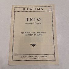Brahms' Trio em Eb Major Opus 40 (piano, violino e trompa) ou viola ou violoncelo, usado comprar usado  Enviando para Brazil