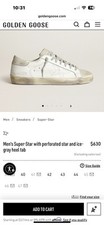 Usado, Tamanho 7 - Golden Goose Superstar branco antigo comprar usado  Enviando para Brazil