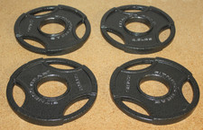 4 placas de metal de aderência de 2,5 lb com pesos de barra olímpica para equipamentos de fitness, usado comprar usado  Enviando para Brazil
