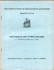 Usado, Supercharging the BRM V.16 motor de corrida - Wilde & Allen - Institute of Mech Eng comprar usado  Enviando para Brazil