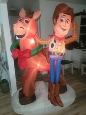 Gemmy Disney 6 pés Toy Story 4 Sheriff Woody and Bullseye inflável bom comprar usado  Enviando para Brazil