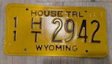 Wyoming 1977 license for sale  Miami