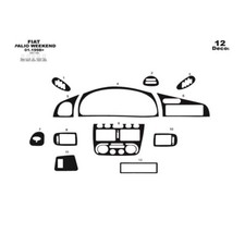 Fiat Palio Wekeend 1998-2002 12 peças ajuste painel interior acabamento capa kit madeira comprar usado  Enviando para Brazil