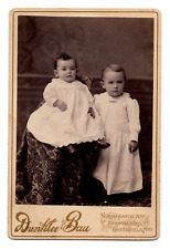 CARTÃO DE ARMÁRIO DA DÉCADA DE 1890 DUNKLEE & BAU DUAS CRIANÇAS PEQUENAS GREENFIELD MASSACHUSETTS comprar usado  Enviando para Brazil