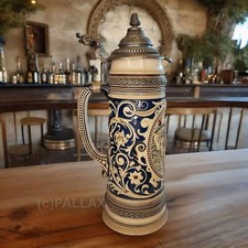 Bierhumpen zinndeckel relief gebraucht kaufen  Kassel