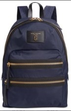 Mochila Marc Jacobs motociclista azul marinho vinil couro acabamento ferragem dourada LKNU! comprar usado  Enviando para Brazil
