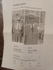 Autografo achille lauro usato  Villa Santo Stefano