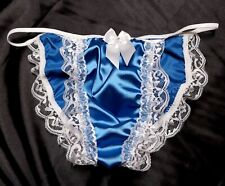 Blue satin lace for sale  BRISTOL