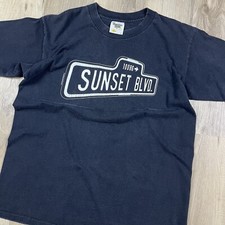 Camiseta masculina ponto único vintage Sunset BLVD filme musical Black Tennessee River comprar usado  Enviando para Brazil